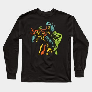 The Colorful Trumpet Player Long Sleeve T-Shirt